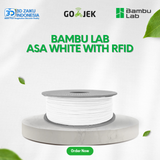 Original Bambulab ASA White 3D Printer Filament with RFID